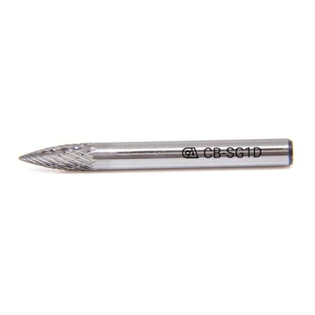 Continental Abrasives SG-1 Double Cut Arch Pointed Nose Tungsten Carbide Burr CB-SG1D